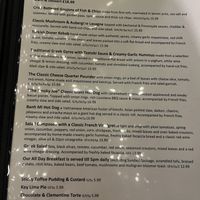 Main menu April26  at Super Natural Newcastle in Newcastle Upon Tyne