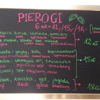 Menu at Zarcie Mamuski in Warsaw