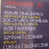 Menu at Zarcie Mamuski in Warsaw