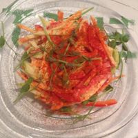 Delicious salad made of carrot, squash and bell pepper at True in Odessa
