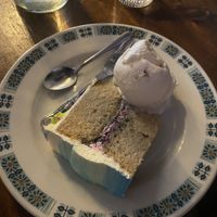 Vanilla & Blueberry cake w/ Lychee ice cream!   at Ice Shack in Manchester