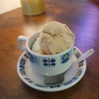 Mint choc chip and coffee at Ice Shack in Manchester