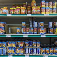 canned vegan meat at Fubonn in Portland