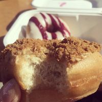 Biscoff again + fruity one in the background   at Glazed - Maybe closed in Brighton