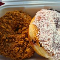 Biscoff doughnut and raspberry & coconut doughnut at Glazed - Maybe closed in Brighton
