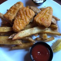 Vegan fish and chips  at Alibi in Washington