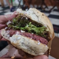 "Carne"da Fazenda burguer at B-Vegan in Salvador
