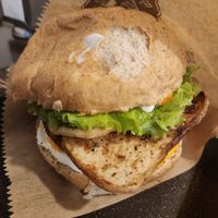 black bean burgee at B-Vegan in Salvador