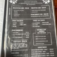 Menu as at April 2026  at B-Vegan in Salvador