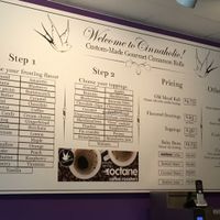 menu when you walk in! at Cinnaholic in Atlanta