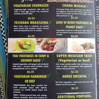 Menu at Cafe Good in Banos