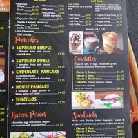 Menu at Cafe Good in Banos