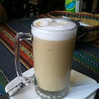 latte grande at Cafe Good in Banos