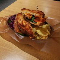 Bbq "chicken" sandwich at Delivore Hornstull in Stockholm