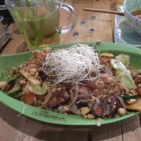 Main course, rice noodles, lots of veggies and seitan (if I remember correctly!) 
It looks like a small portion but trust me, it was a good sized portion! :) Really tasty  at MeiWok - Suelz in Cologne