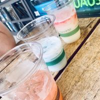 Flight of lemonades at Wow Wow Hawaiian Lemonade in Kihei