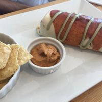 Black bean and sweet potato enchilada at Root in Wilmington