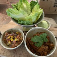 Jackfruit lettuce tacos   at The Green Spot in Barcelona