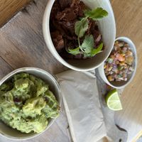 Tacos with guacamole and jackfruit  at The Green Spot in Barcelona