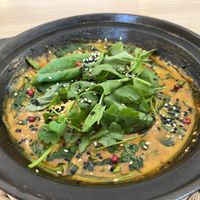 Curry with rice  at The Green Spot in Barcelona