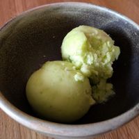 Lemon & celery sherbert at The Green Spot in Barcelona