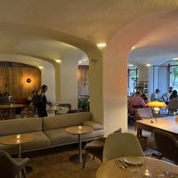 Part of the interior of this large, classy restaurant   at The Green Spot in Barcelona