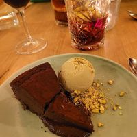 Truly beautiful brownie and ice cream. Would eat 3 of these if I could. at The Green Spot in Barcelona