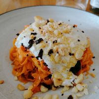 Sweet potato tagliatelle at The Green Spot in Barcelona