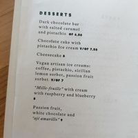 Desserts at The Green Spot in Barcelona