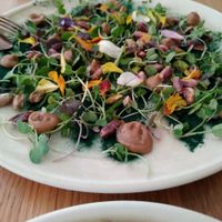 Carpaccio of kohlrabi at The Green Spot in Barcelona