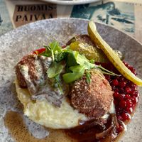 Vegan meatballs. at Sävel in Helsinki