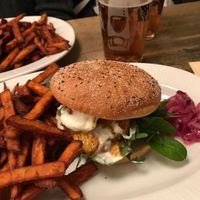 Seitan burguer at Sävel in Helsinki