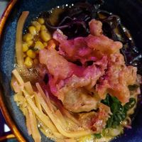 Ramen with mushroom and corn at Monsun Noodlebar in Oslo
