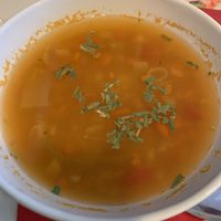 Daily soup. Potato and vegetables  at Rawdia in Brasov
