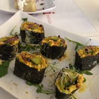 nori rolls and stuffed cabbage at Rawdia in Brasov