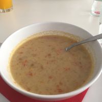 Lentil soup at Rawdia in Brasov