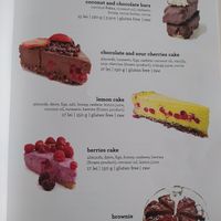 Menu desserts at Rawdia in Brasov