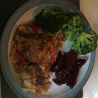 One of our dinners at Graianfryn Guest House in Penisar Waun