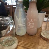 Aloe Vera and Rose & Chia Elixers at Evergreen Organics in Doha