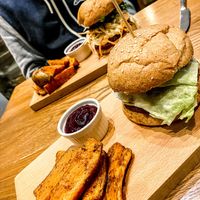 Burgers  at Evergreen Organics in Doha