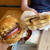 Ziggy burger / Sausage, egg and cheese at HipCityVeg - 7th St in Washington