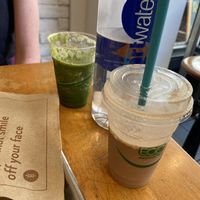 Green smoothie/ moka milkshake at HipCityVeg - 7th St in Washington