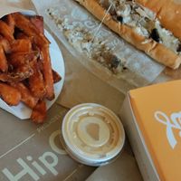 Philly, fries, nuggs and hip city sauce at HipCityVeg - 7th St in Washington