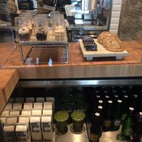 case of smoothies, natural sodas, and desserts. at HipCityVeg - 7th St in Washington