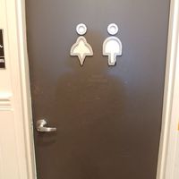 Non Gendered Restrooms, appears handicap accessible but no baby changing station at HipCityVeg - 7th St in Washington