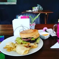 Yummie food, awesome environment :) at Casa Vegana in Santa Cruz