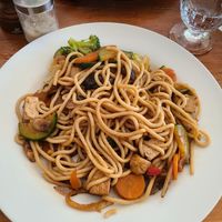 Rice pasta, main dish. at Jardin des Pâtes in Paris