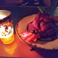 Vegan brownie and ice cream at Artesano Pizza Bar - Lagoa in Florianopolis