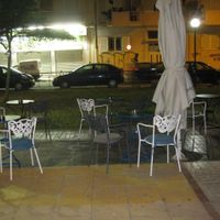 Outdoor seating at Trivoli Vegan Kafeneio in Athens