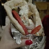 Vegan souvlaki at Trivoli Vegan Kafeneio in Athens